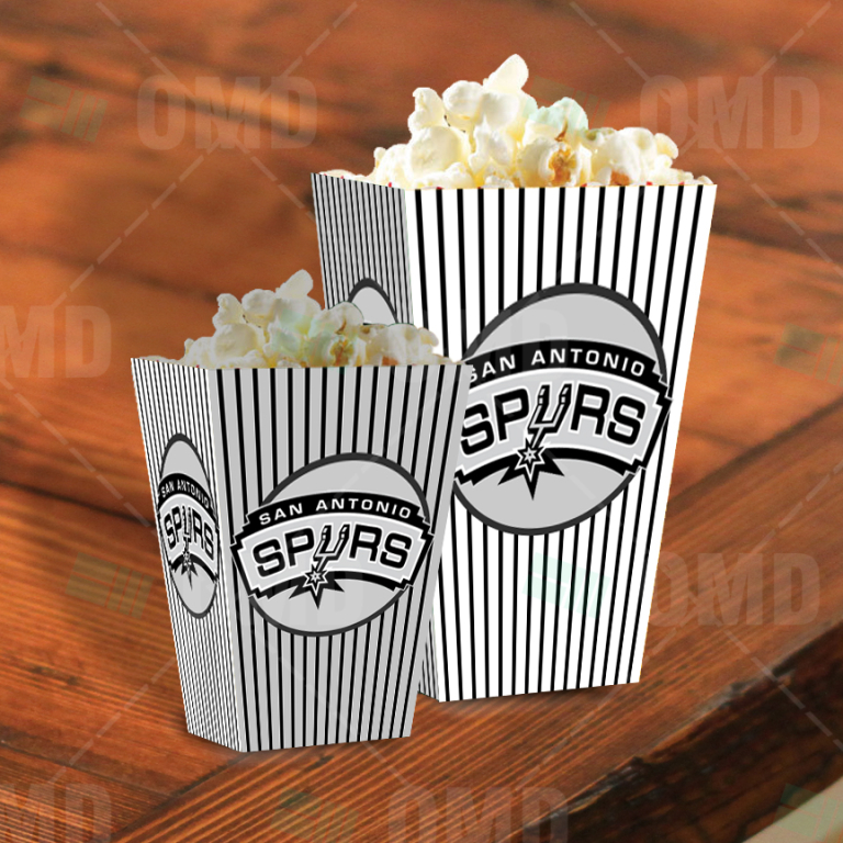 San Antonio Spurs Sports Party Popcorn Boxes Sports Invites