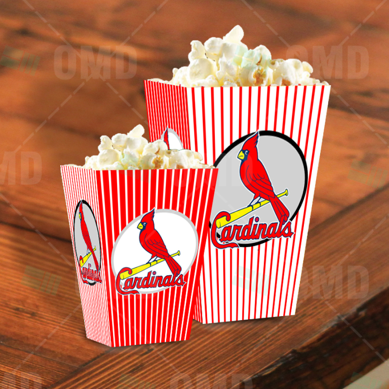 St Louis Cardinals Sports Party Popcorn Boxes Sports Invites