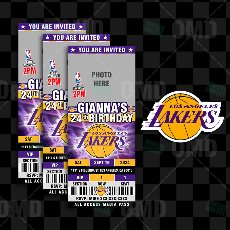 lakers ticket template