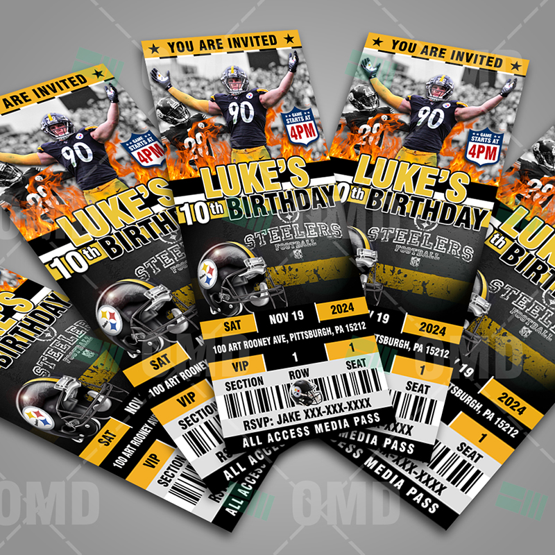 Pittsburgh Steelers Football Sports Party Bottle Labels – Sports Invites