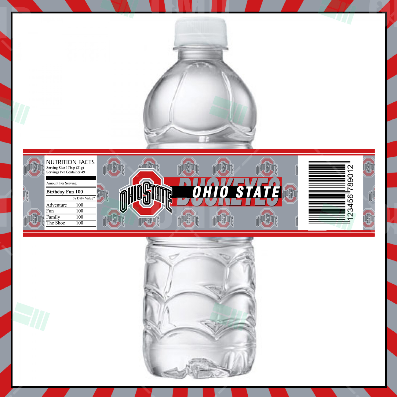 Ohio State Buckeyes Sports Party Bottle Labels – Sports Invites