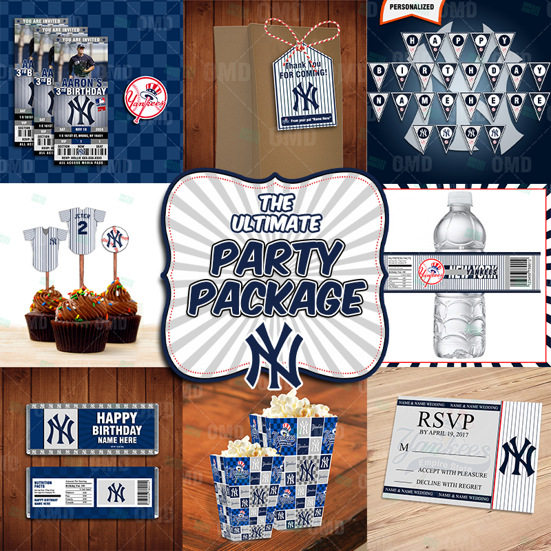 New York Yankees Baseball Ultimate Party Package – Sports Invites