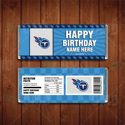 Tennessee Titans Sports Party Bottle Labels 