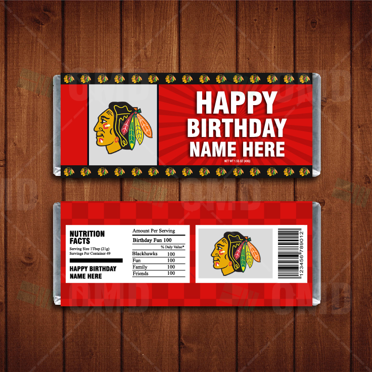 NHL Chicago Blackhawks Ticket Birthday Invitation