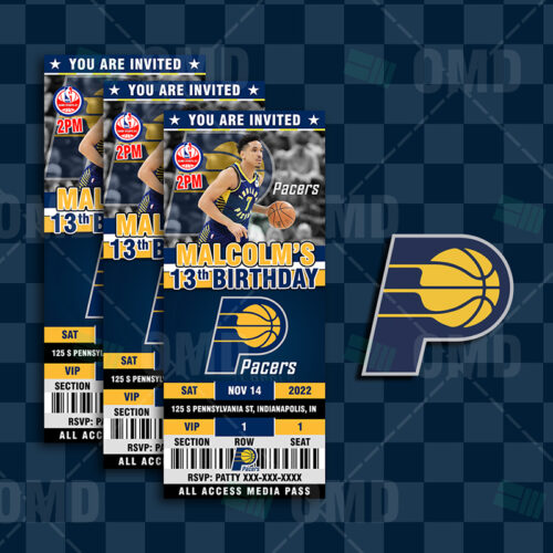 Los Angeles Lakers Kobe Sports Ticket Style Party Invites – Sports