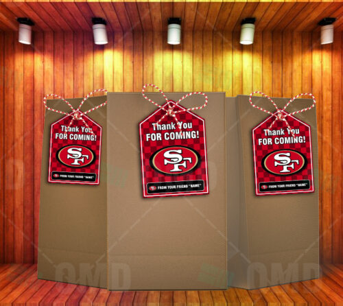 San Francisco 49ers Sports Party Bottle Labels – Sports Invites