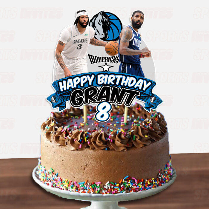 Dallas Mavericks Birthday Cake Topper Sports Party Custom Cake Toppers
