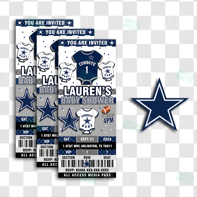 Dallas Cowboys Baby Shower Cake Topper Sports Party Cake Toppers – Sports  Invites