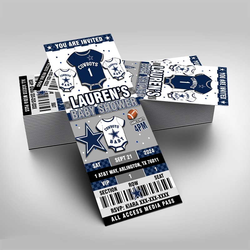 25 – Dallas Cowboys Birthday Sports Bottle Labels – Sports Invites