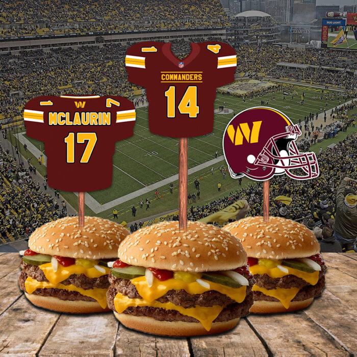 Washington Commanders Sports Cupcake Toppers - Image 2