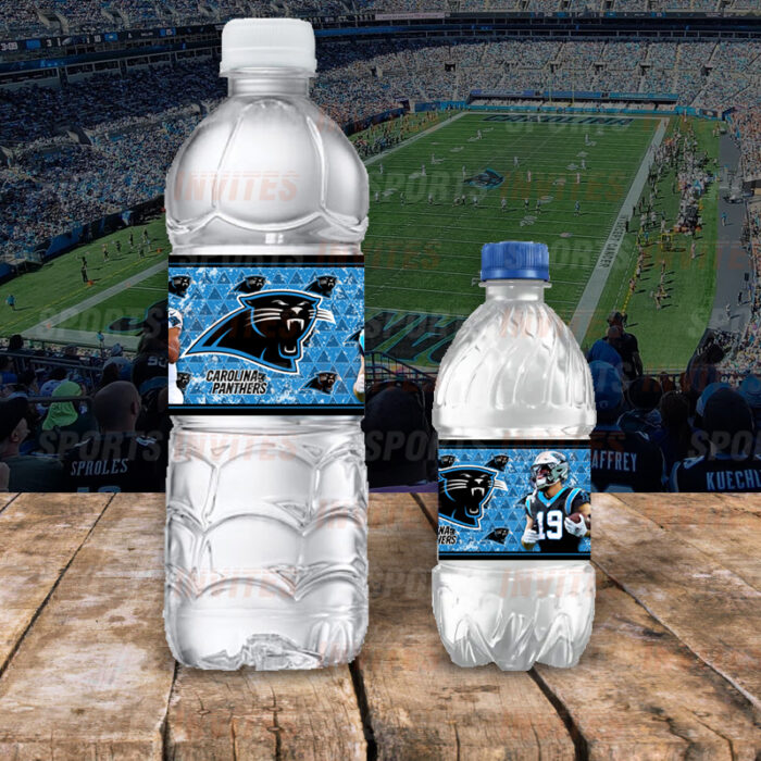 Carolina Panthers Custom Sports Party Bottle Labels - Image 3