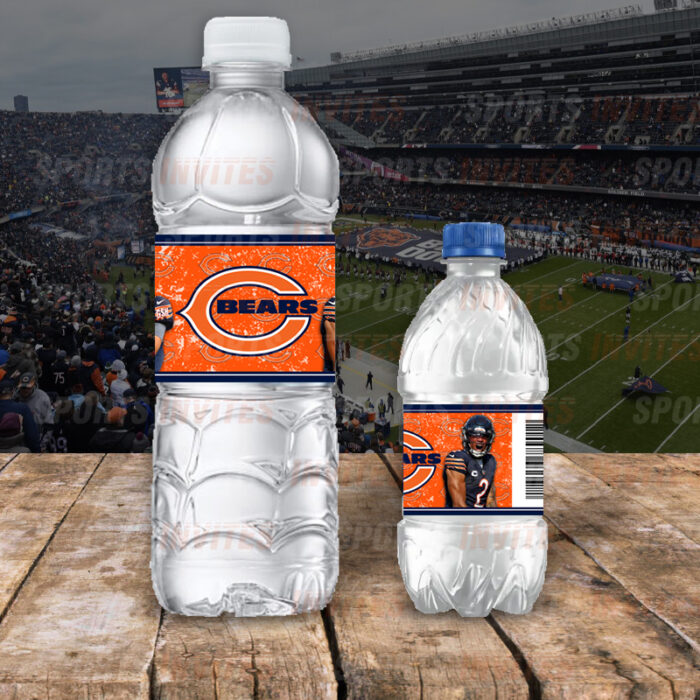 Chicago Bears Custom Sports Party Bottle Labels - Image 3