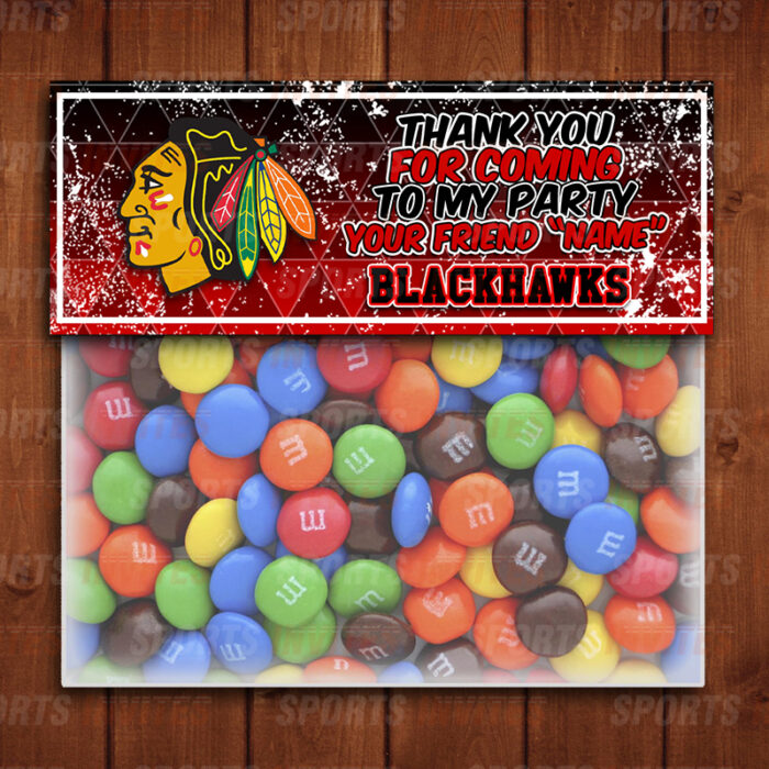 Chicago Blackhawks Sports Party Bag Toppers
