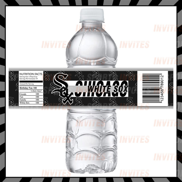 Chicago White Sox Sports Party Bottle Labels