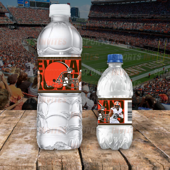Cleveland Browns Custom Sports Party Bottle Labels - Image 3