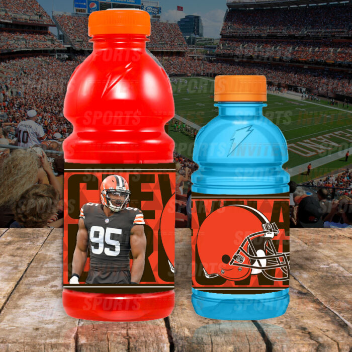 Cleveland Browns Custom Sports Party Bottle Labels