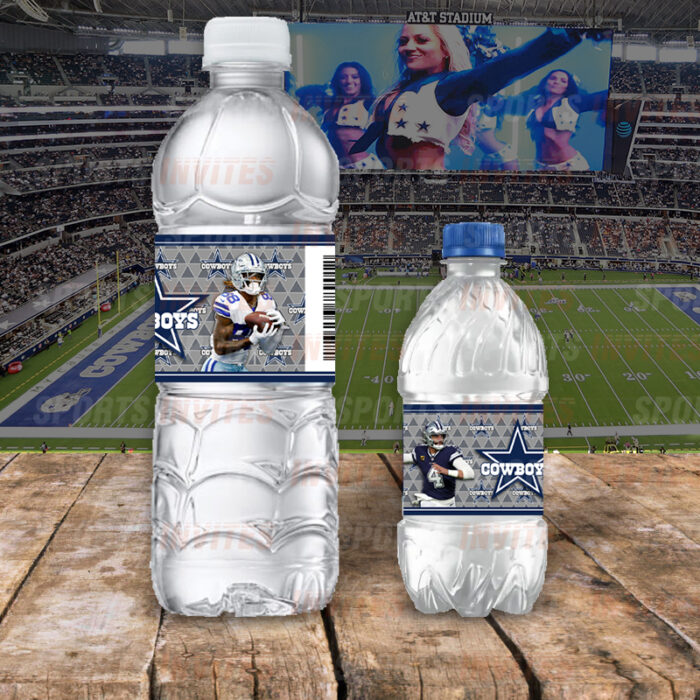 Dallas Cowboys Custom Sports Party Bottle Labels - Image 3