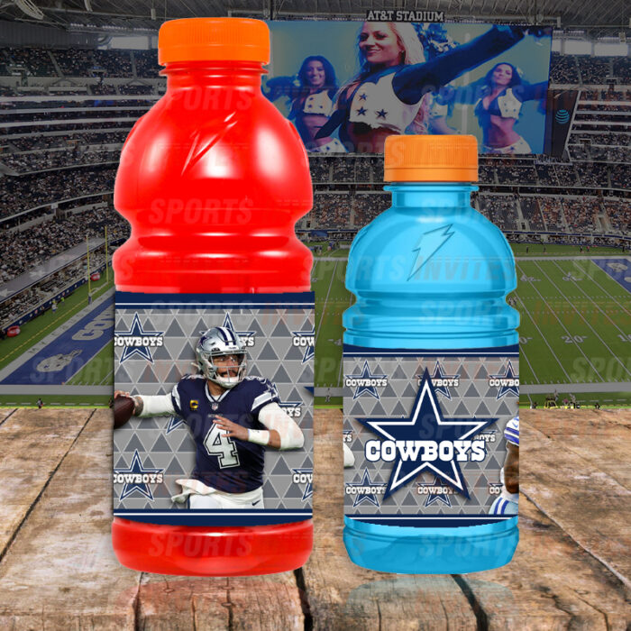 Dallas Cowboys Custom Sports Party Bottle Labels
