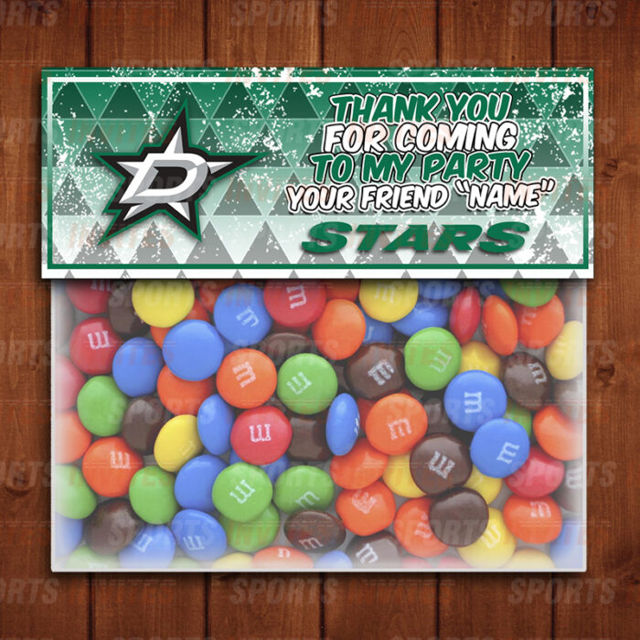 Dallas Stars Sports Party Bag Toppers