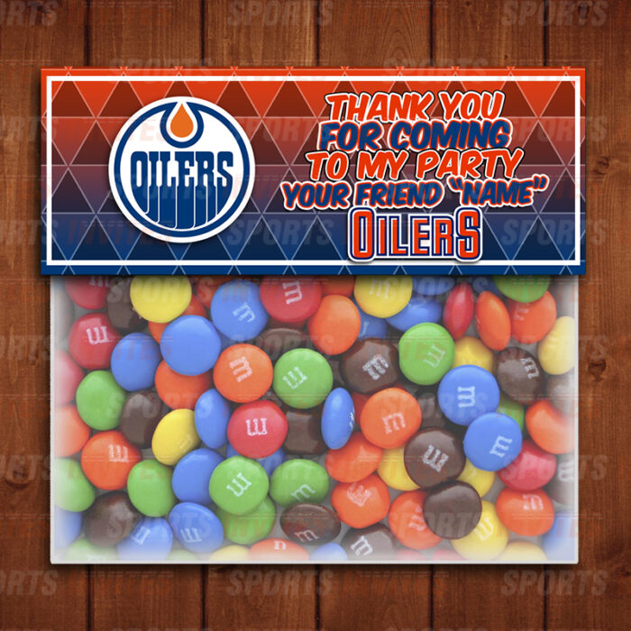 Edmonton Oilers Sports Party Bag Toppers