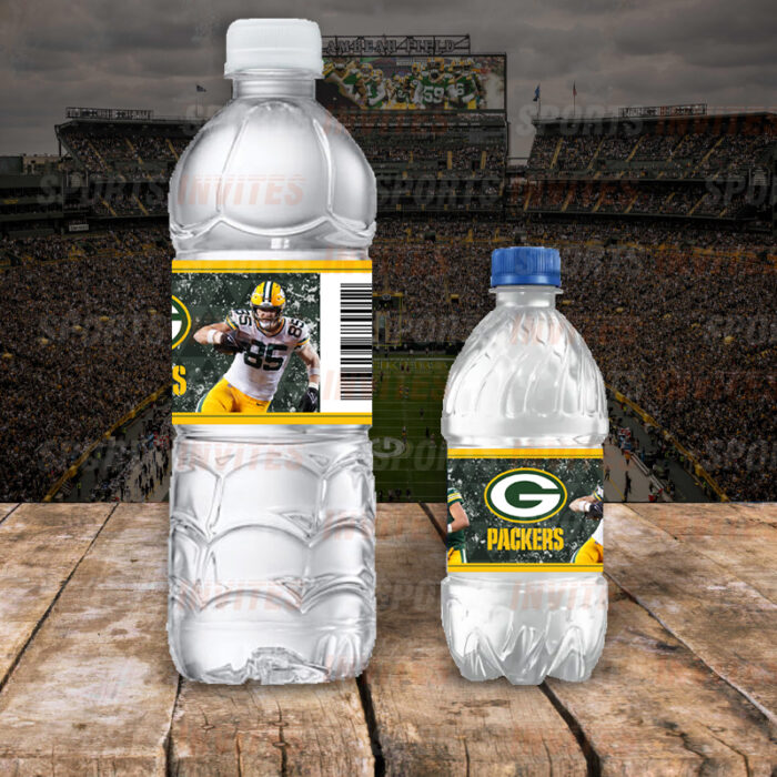 Green Bay Packers Custom Sports Party Bottle Labels - Image 3