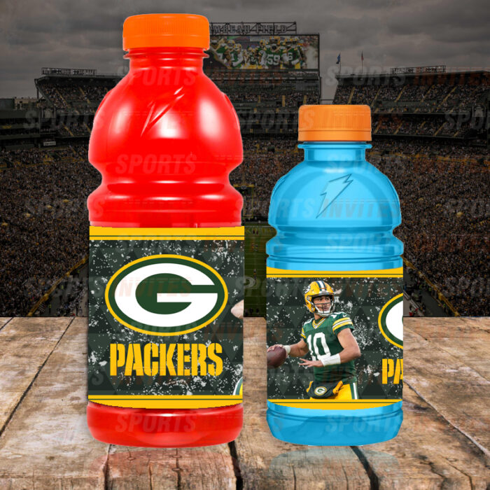 Green Bay Packers Custom Sports Party Bottle Labels