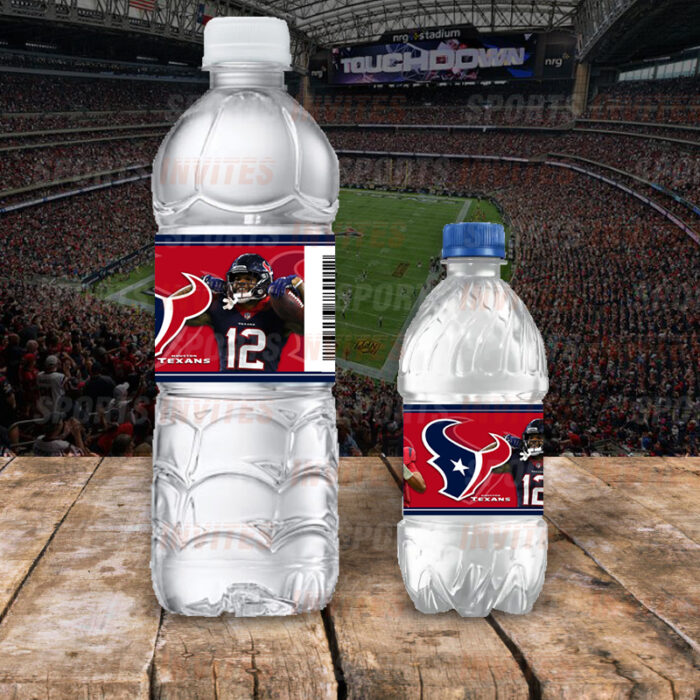 Houston Texans Custom Sports Party Bottle Labels - Image 3