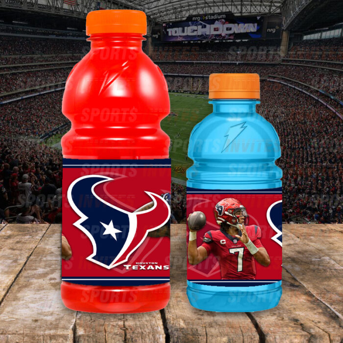 Houston Texans Custom Sports Party Bottle Labels