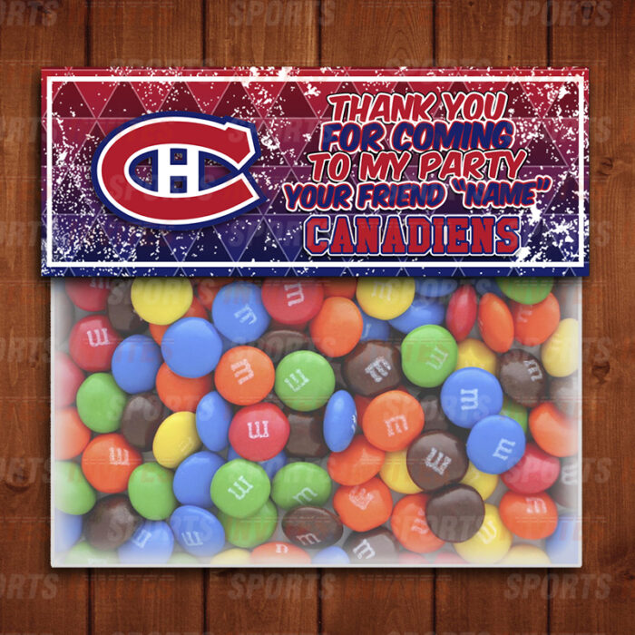 Montreal Canadiens Sports Party Bag Toppers