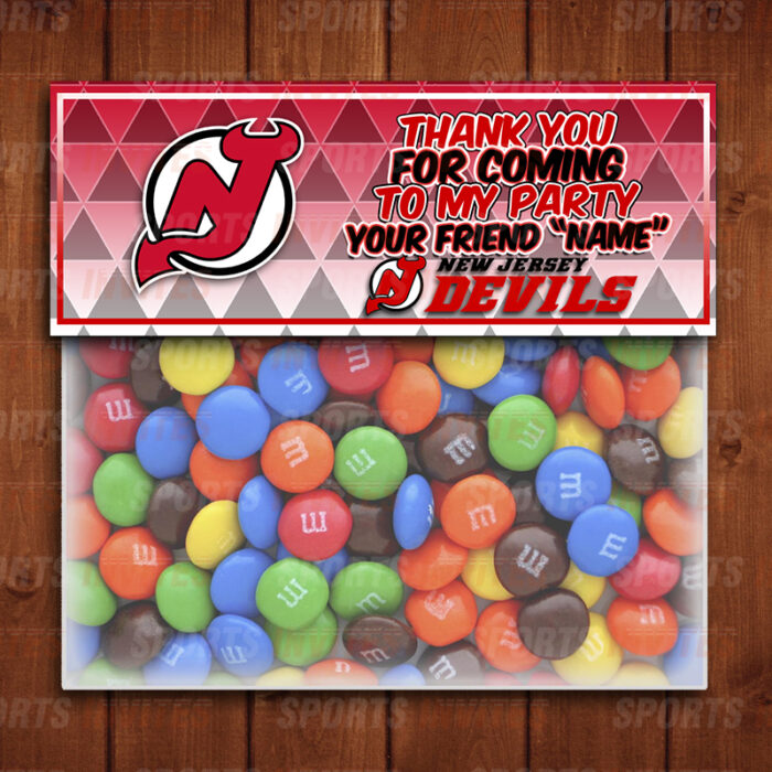 New Jersey Devils Sports Party Bag Toppers