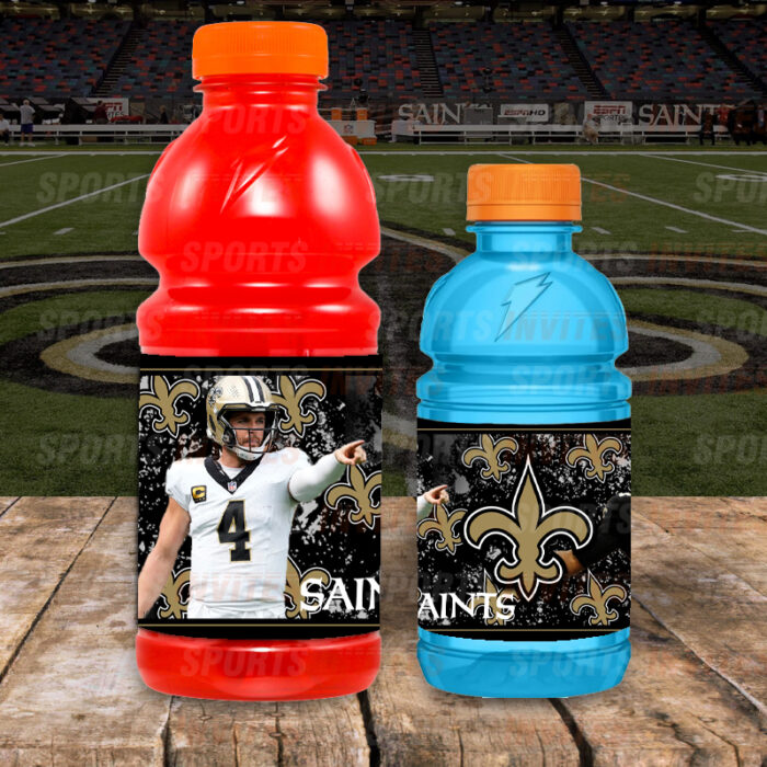 New Orleans Saints Custom Sports Party Bottle Labels