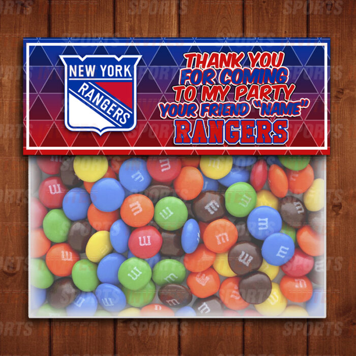 New York Rangers Sports Party Bag Toppers
