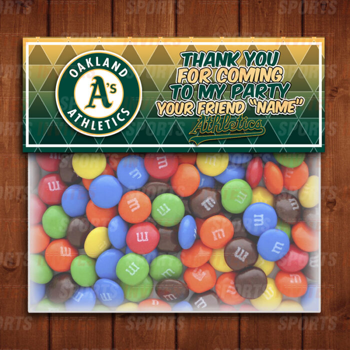 Oakland Athletics Sports Party Bag Toppers