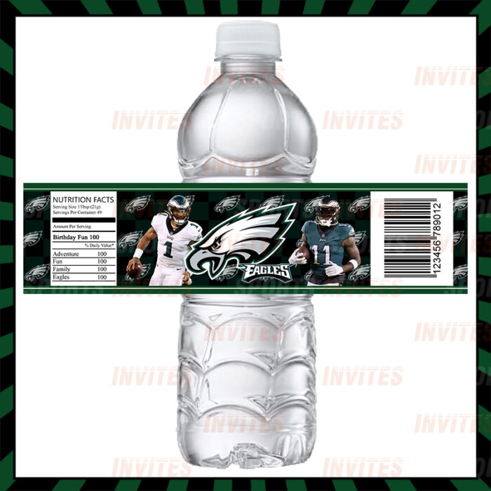 Philadelphia Eagles Custom Sports Party Bottle Labels - Image 3