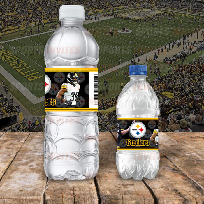 Pittsburgh Steelers Custom Sports Party Bottle Labels - Image 3