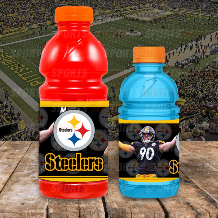 Pittsburgh Steelers Custom Sports Party Bottle Labels
