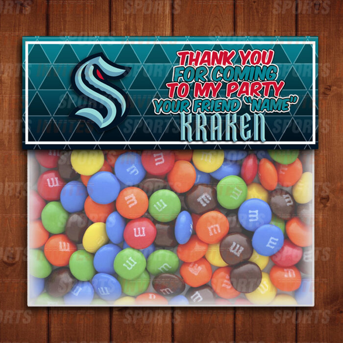 Seattle Kraken Sports Party Bag Toppers