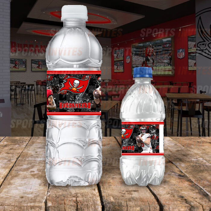 Tampa Bay Buccaneers Custom Sports Party Bottle Labels - Image 2