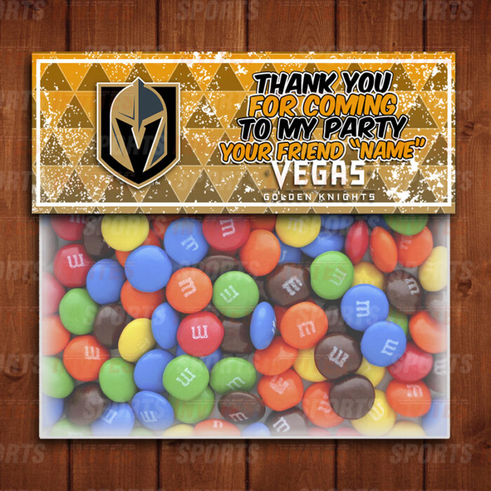 Vegas Golden Knights Sports Party Bag Toppers