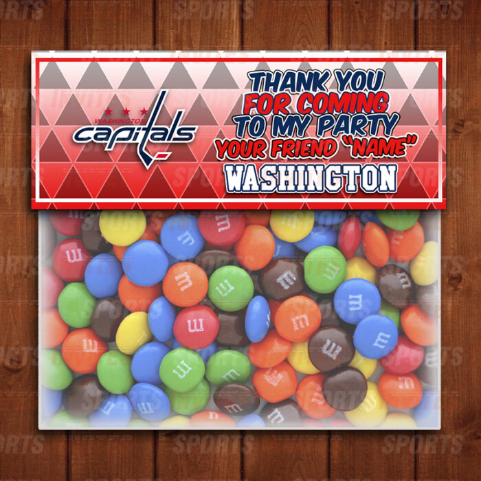 Washington Capitals Sports Party Bag Toppers