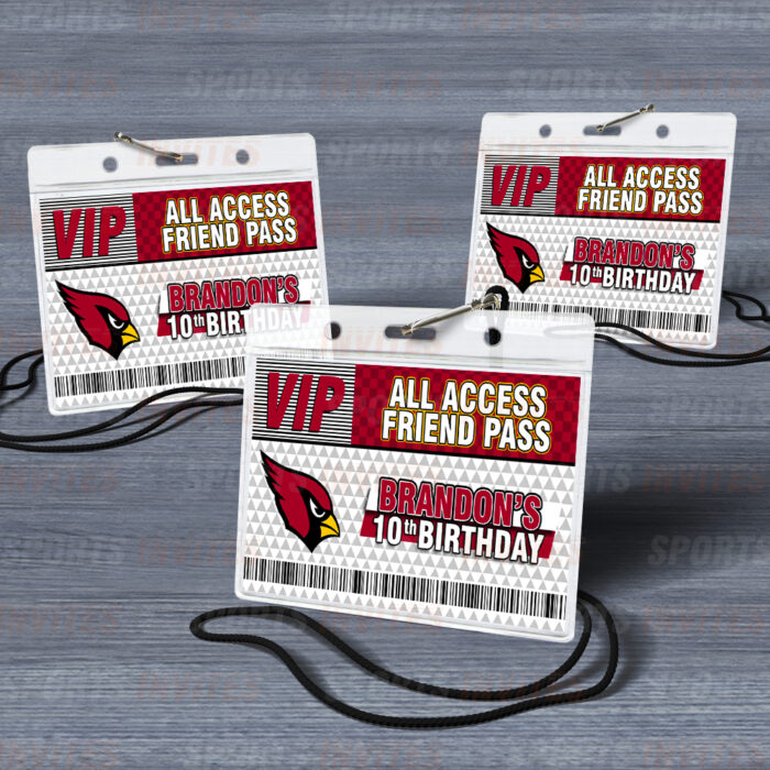 Arizona Cardinals ID Badge Sports Party Lanyard Clear Plastic Horizontal Name Tags Holders - Image 5