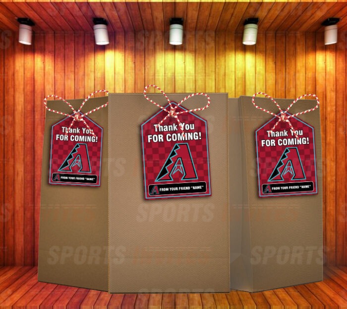 Arizona Diamondbacks Bag Tags - Lollie Tags Party Favors