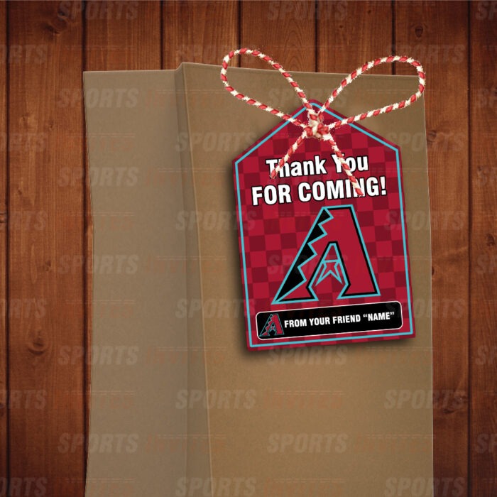 Arizona Diamondbacks Bag Tags - Lollie Tags Party Favors - Image 3