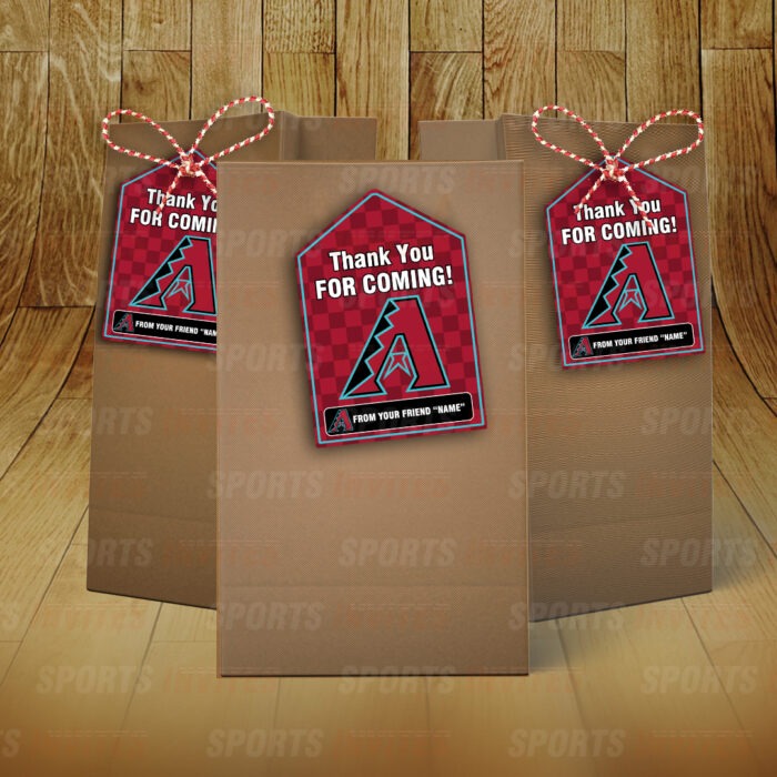 Arizona Diamondbacks Bag Tags - Lollie Tags Party Favors - Image 2