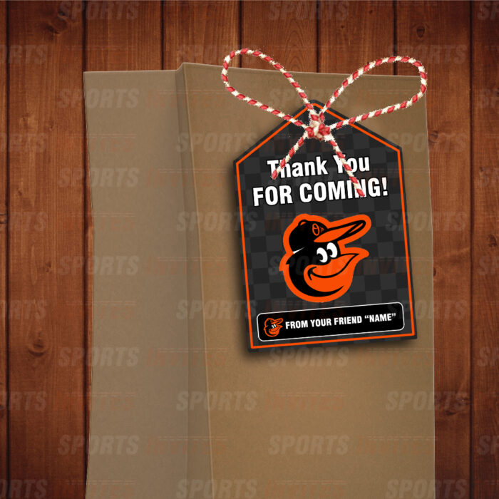 Baltimore Orioles Bag Tags - Lollie Tags Party Favors - Image 3