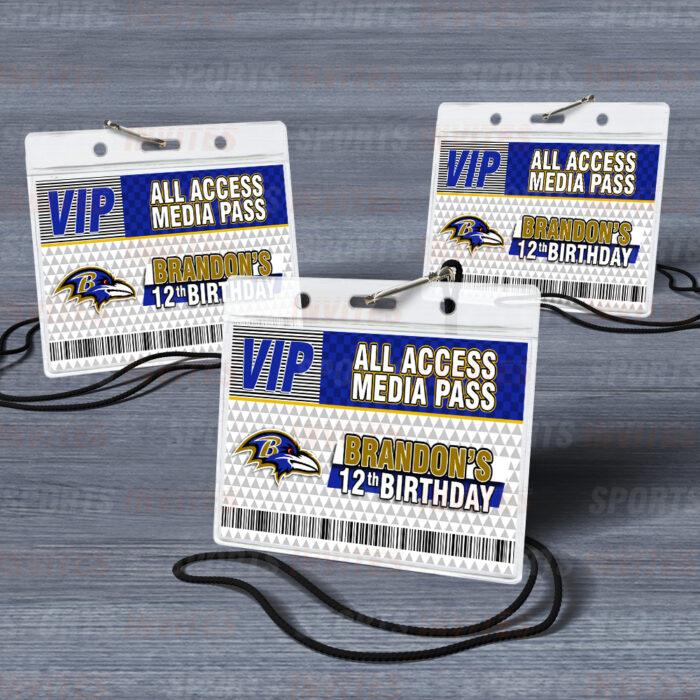 Baltimore Ravens ID Badge Sports Party Lanyard Clear Plastic Horizontal Name Tags Holders - Image 3