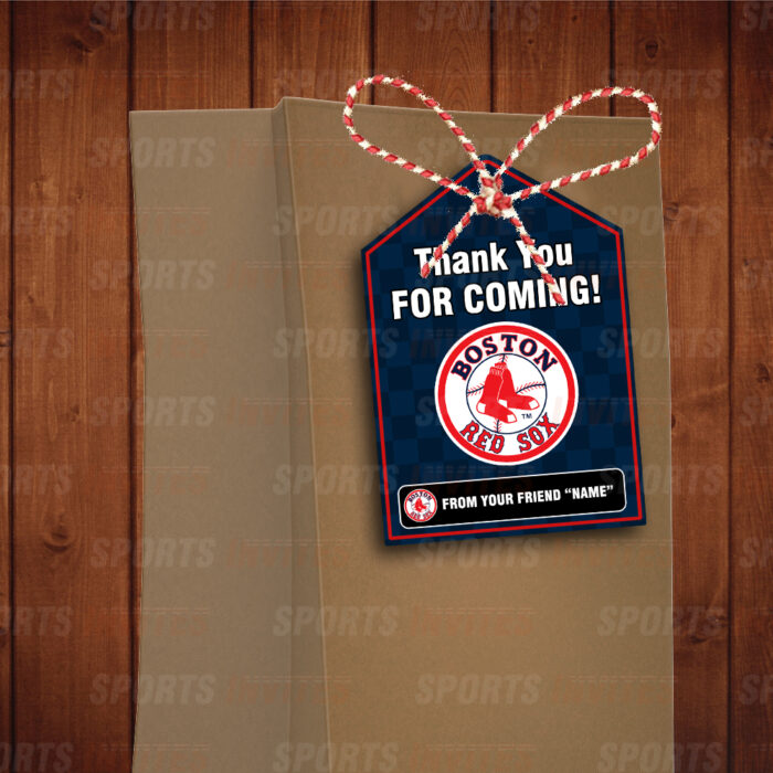 Boston Red Sox Bag Tags - Lollie Tags Party Favors - Image 3