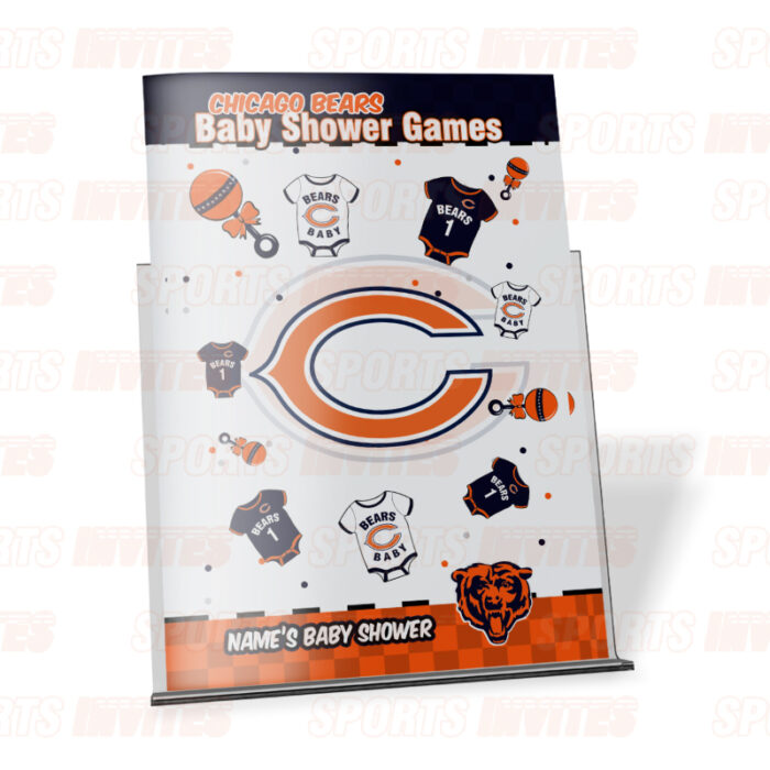 Chicago Bears Baby Shower Party Games | 8 Game Booklet