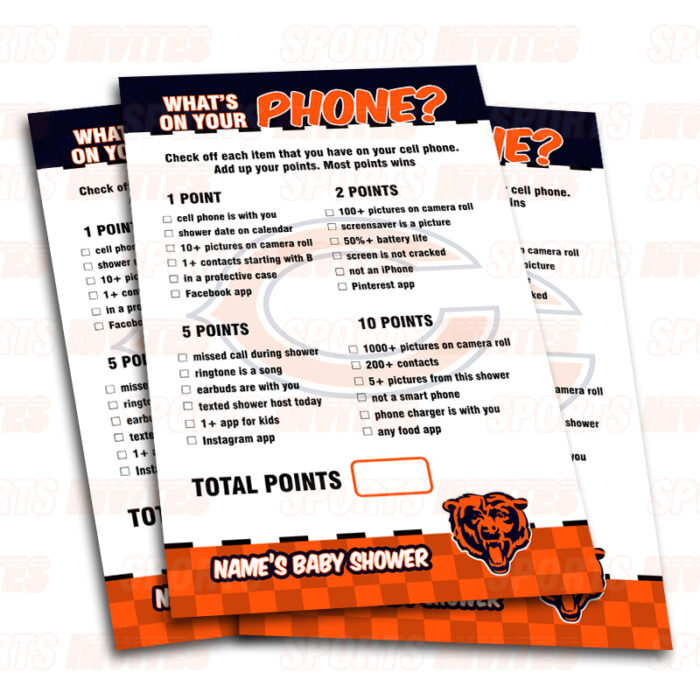 Chicago Bears Baby Shower Party Games | 8 Game Booklet - Image 7