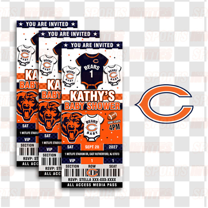 Chicago Bears Ultimate Baby Shower Party Package - Image 2
